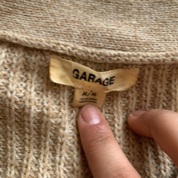 Beige knit button up cropped cardigan - Picture 2 of 2